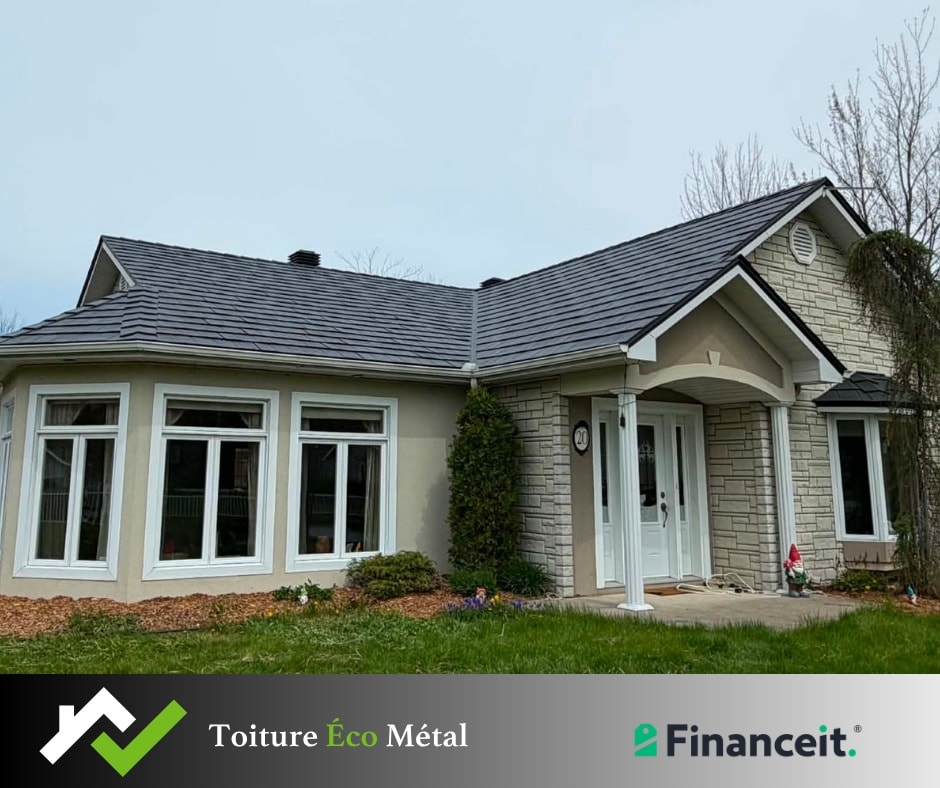 Toiture métallique résidentielle terminée
